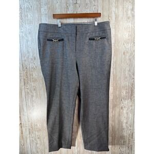 Talbots Chatham NWT Slim Ankle‎ Pants Womens 20W Sharkskin Gray Office Career